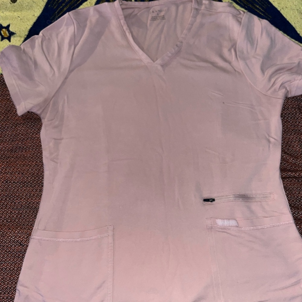 Jaanuu Size L Yoga Style 3 Pockets Slim Fit Mauve-Pink